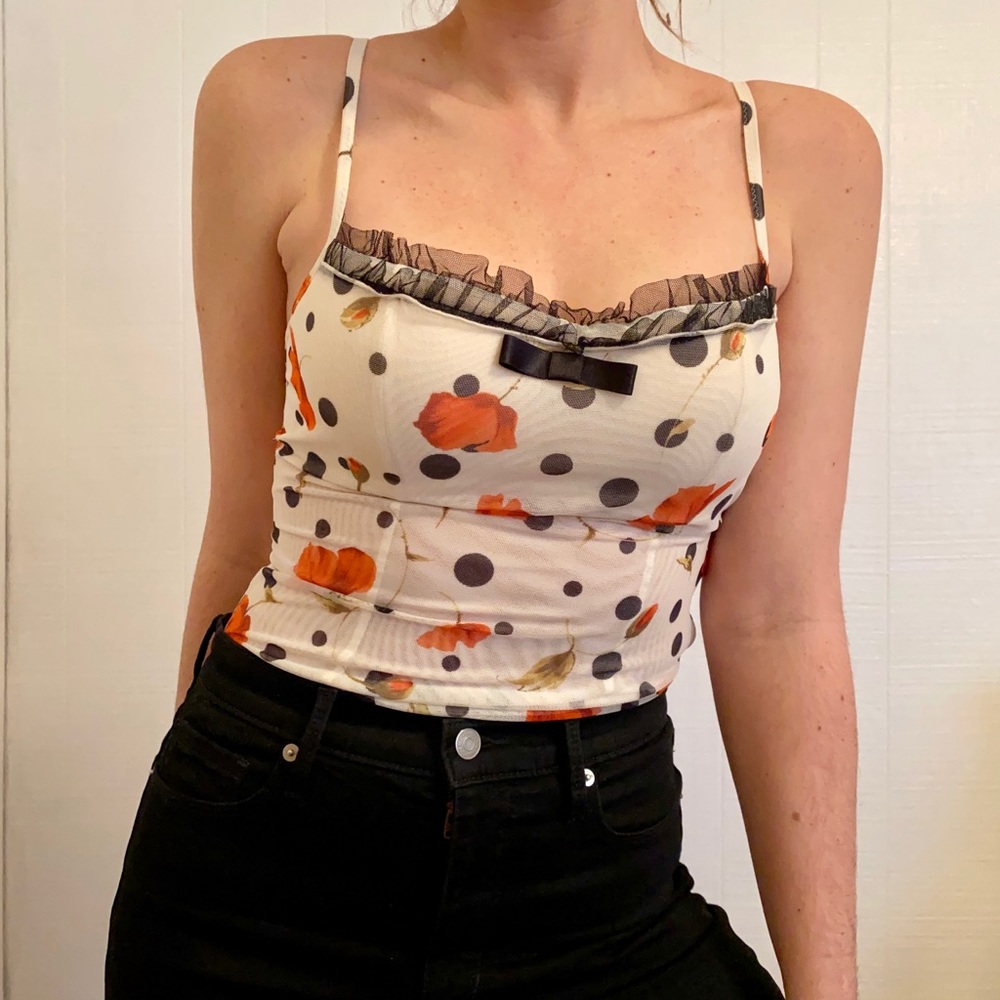 lingerie/corset style mesh top